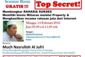 Seminar Bisnis GRATIS di Kudus – Much. Nasrulloh Al Jufri